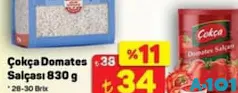ÇOKÇA DOMATES SALÇASI 830 G fiyat ve kampanya bilgisi